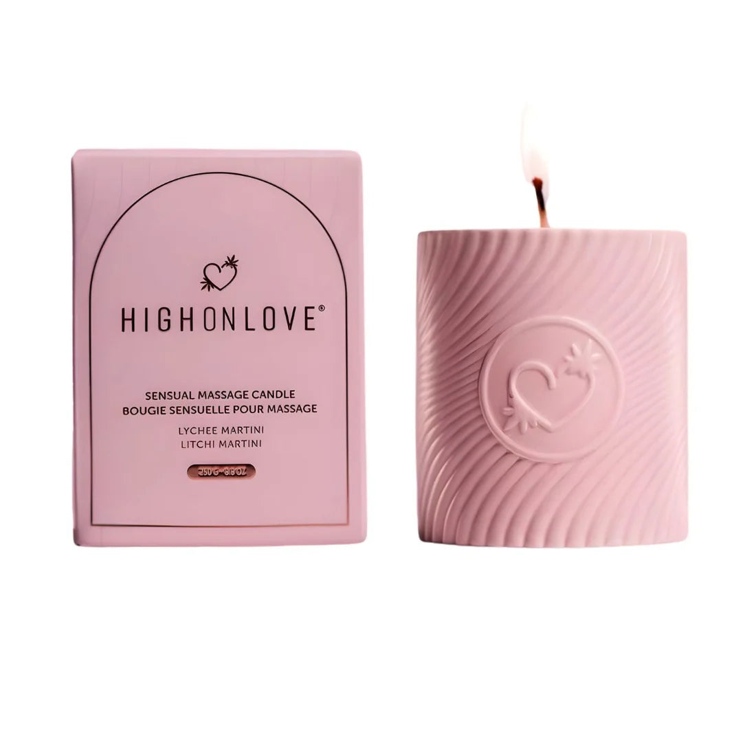 High On Love: Pink Massage Candle - Strawberry Champagne